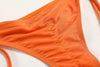 Summer Bikini Luxury Swimwear Women Folds Bikini Set Women's Bikini Set Two Piece Ribbed Front Back Self-tie Triangle Bikini Charming Bottom Bathing Suit Women Swimsuit Lace Up Bikinis For Beach by Stevvex