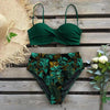 Bikini Female Swimsuit Women Swimwear Push Up Bikinis Set High Waist Swimming Suits Two Piece Set Women Swimsuit Solid Printed Bikini Push-Up Pad Swimwear Set Beachwear Ruffled Bathing Suit by Stevvex