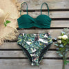 Bikini Female Swimsuit Women Swimwear Push Up Bikinis Set High Waist Swimming Suits Two Piece Set Women Swimsuit Solid Printed Bikini Push-Up Pad Swimwear Set Beachwear Ruffled Bathing Suit by Stevvex