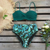 Bikini Female Swimsuit Women Swimwear Push Up Bikinis Set High Waist Swimming Suits Two Piece Set Women Swimsuit Solid Printed Bikini Push-Up Pad Swimwear Set Beachwear Ruffled Bathing Suit by Stevvex
