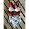 High Waist Bikinis New Halter Swimwear Women Swimsuit Female Bikini Set Print Bathing Suit Summer Two Piece Bikini Swimsuit for Women High Waist Halter Wrap Bathing Suits with Bikini Bottom by Stevvex