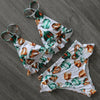 Women Summer High Waist Ruffle Bikini Set Swimwear Women Lady Floral Female Push Up Swimsuit Summer Beach Wear Bikini Pure Color Bikini Charming Ruffled Bra And Bottom Swimsuits by Stevvex