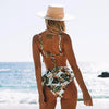 Women Summer High Waist Ruffle Bikini Set Swimwear Women Lady Floral Female Push Up Swimsuit Summer Beach Wear Bikini Pure Color Bikini Charming Ruffled Bra And Bottom Swimsuits by Stevvex