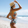 Women Summer High Waist Ruffle Bikini Set Swimwear Women Lady Floral Female Push Up Swimsuit Summer Beach Wear Bikini Pure Color Bikini Charming Ruffled Bra And Bottom Swimsuits by Stevvex
