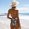 Women Summer High Waist Ruffle Bikini Set Swimwear Women Lady Floral Female Push Up Swimsuit Summer Beach Wear Bikini Pure Color Bikini Charming Ruffled Bra And Bottom Swimsuits by Stevvex
