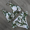 Women Summer High Waist Ruffle Bikini Set Swimwear Women Lady Floral Female Push Up Swimsuit Summer Beach Wear Bikini Pure Color Bikini Charming Ruffled Bra And Bottom Swimsuits by Stevvex