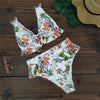 Women Summer High Waist Ruffle Bikini Set Swimwear Women Lady Floral Female Push Up Swimsuit Summer Beach Wear Bikini Pure Color Bikini Charming Ruffled Bra And Bottom Swimsuits by Stevvex