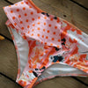 Two-Pieces Women Floral Push-Up Padded Bra Ruffles Bikini Set Swimsuit Swimwear Bathing Suit Beachwear Floral Printed Swimsuit Knotted String Triangle Bikini Tie Side High Cut Cheeky Bikini Set by Stevvex