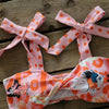 Two-Pieces Women Floral Push-Up Padded Bra Ruffles Bikini Set Swimsuit Swimwear Bathing Suit Beachwear Floral Printed Swimsuit Knotted String Triangle Bikini Tie Side High Cut Cheeky Bikini Set by Stevvex