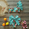 Two-Pieces Women Floral Push-Up Padded Bra Ruffles Bikini Set Swimsuit Swimwear Bathing Suit Beachwear Floral Printed Swimsuit Knotted String Triangle Bikini Tie Side High Cut Cheeky Bikini Set by Stevvex