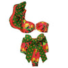 Two-Pieces Women Floral Push-Up Padded Bra Ruffles Bikini Set Swimsuit Swimwear Bathing Suit Beachwear Floral Printed Swimsuit Knotted String Triangle Bikini Tie Side High Cut Cheeky Bikini Set by Stevvex