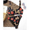 Modern Blue High Waist Bikini Push Up Swimwear Women Dragon Printed Bikini Set Retro Swimsuit Women's High Waist Bikini Swimsuits Twist Push Up Two Piece Bathing Suits Tummy Control Swimwear by Stevvex