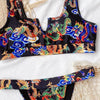 Modern Blue High Waist Bikini Push Up Swimwear Women Dragon Printed Bikini Set Retro Swimsuit Women's High Waist Bikini Swimsuits Twist Push Up Two Piece Bathing Suits Tummy Control Swimwear by Stevvex