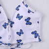 Modern Blue High Waist Bikini Push Up Swimwear Women Dragon Printed Bikini Set Retro Swimsuit Women's High Waist Bikini Swimsuits Twist Push Up Two Piece Bathing Suits Tummy Control Swimwear by Stevvex