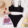 Female High Waist Swimsuit Bikini Sports Swimsuits For Women Two Piece Crop Top Bikini Set High Waist High Cut Bathing Suits Women Swimwear Two-piece Bikini Set Bathing Suit Swimwear by Stevvex
