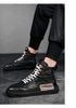 Mens Handmade Sneakers Leather Breathable Dress Shoes Luxury Shoes Casual Shoes Flat Footwear Classic Black White Men Fashion Walking Leather Mens Sneakers by Stevvex