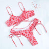 Bikinis Micro Adjustable Swimwear Women Summer Bikini Set Modern Colorful Print Beach Wear Women's Comfortable Swimsuit Knotted String Triangle Bikini Tie Side High Cut Bikini Set by Stevvex