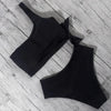 Women Leopard Print Swimsuit Women's Bikini One Shoulder Top High Waist Bottom Two Piece Swimsuits Women Push Up Bikini Set One Shoulder Beachwear Summer Leopard Bathing Suit High Waist Swimwear For Women by Stevvex