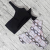 Women Leopard Print Swimsuit Women's Bikini One Shoulder Top High Waist Bottom Two Piece Swimsuits Women Push Up Bikini Set One Shoulder Beachwear Summer Leopard Bathing Suit High Waist Swimwear For Women by Stevvex
