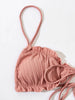 3PCS Ladies Split Swimwear Sets Women Swimsuit Women's Bikini Swimsuits Bikini Set With Wrap Skirt Underwire Swimwear Bathing Suit Chiffon Cover Up Bikini Ruffles Lace-up Mesh Cover Ups Bikinis Set by Stevvex