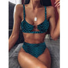Women High Waist Bikini Swimsuit Swimwear Female Women Metal Ring Cross Bandage Bikini Set Swimsuit Two Piece Cutout Tie Back Bathing Suit Thong Bikini Set Bathing Suit Bather by Stevvex