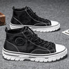 Men's Canvas Shoes Male High Top Casual Gray Skateboarding Vulcanized Shoes Comfort Sneakers Comfortable Outdoor Sport Walking Fashion Sneakers High Top Casual Shoes Walking Sneakers by Stevvex
