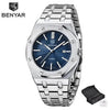 Fashion Stainless Steel Mens Quartz Analog Watch Luminous Waterproof Mens Sports Minimalist Wrist Watch by Stevvex