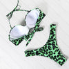 Bikini Set High Cut Solid Swimsuit Women Swimwear Push Up Bathing Suit Beachwear Leopard Bikini Women's Ribbed Underwire Bikini High Cut Bikini V Swimwear Butterfly Print High Leg Bikini Swimsuit by Stevvex