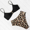 Women Leopard Print Swimsuit Women's Bikini One Shoulder Top High Waist Bottom Two Piece Swimsuits Women Push Up Bikini Set One Shoulder Beachwear Summer Leopard Bathing Suit High Waist Swimwear For Women by Stevvex
