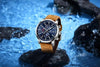 Stylish Wrist Watch For Men Genuine Leather Strap Watch Perfect Quartz Movement And Scratch Resistant Analog Chronograph Business Watches by Stevvex