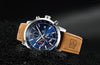 Stylish Wrist Watch For Men Genuine Leather Strap Watch Perfect Quartz Movement And Scratch Resistant Analog Chronograph Business Watches by Stevvex