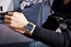 Stylish Wrist Watch For Men Genuine Leather Strap Watch Perfect Quartz Movement And Scratch Resistant Analog Chronograph Business Watches by Stevvex