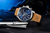 Stylish Wrist Watch For Men Genuine Leather Strap Watch Perfect Quartz Movement And Scratch Resistant Analog Chronograph Business Watches by Stevvex