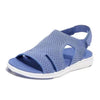 New Summer Women Sandals Shoes Blue Casual Woman Flats Buckle Strap Fashion Beach Shoe Modern Slide Square Open Toe One Band Cute Slip On Flat Dressy Casual Summer Sandals by Stevvex