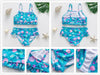 3-16Y Cartoon Two-piece Girls Swimwear Ruffle Swimsuit Bikini Set One Shoulder Beachwear Princess Two Piece Bathing Suit Children Swimwear Girls Swimsuit Bikini Set by Stevvex