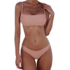 Push Up Bikini Set Swimsuits High Waist Swimwear Women Ribbed Bathing Suits Brazilian Bikinis Swimsuit for Women Bottom Triangle Bikinis Top Bathing Suit by Stevvex