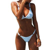 Push Up Bikini Set Swimsuits High Waist Swimwear Women Ribbed Bathing Suits Brazilian Bikinis Swimsuit for Women Bottom Triangle Bikinis Top Bathing Suit by Stevvex