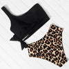 Women Leopard Print Swimsuit Women's Bikini One Shoulder Top High Waist Bottom Two Piece Swimsuits Women Push Up Bikini Set One Shoulder Beachwear Summer Leopard Bathing Suit High Waist Swimwear For Women by Stevvex