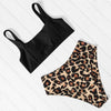Women Leopard Print Swimsuit Women's Bikini One Shoulder Top High Waist Bottom Two Piece Swimsuits Women Push Up Bikini Set One Shoulder Beachwear Summer Leopard Bathing Suit High Waist Swimwear For Women by Stevvex
