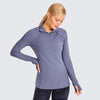 Women's Running Athletic Workout Yoga Shirts Long Sleeves Quarter-Zip