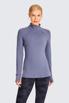 Women's Running Athletic Workout Yoga Shirts Long Sleeves Quarter-Zip