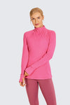 Women's Running Athletic Workout Yoga Shirts Long Sleeves Quarter-Zip