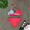 Bikini Pad Push Up Swimwear Women Swimsuit Bath Suit Bikini Set Beachwear Two Piece Costume Summer Bikini Women's Push Up Bathing Suits Swimsuits Halter Bandage Two Piece Bikini by Stevvex