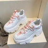 Modern Thick Platform Sneakers White Woman Vulcanize Shoes Luxury Tennis Sneakers Trainers Lace Up Fashion Comfortable Walking Footwear New Lightweight Sneakers by Stevvex