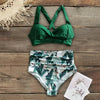 High Waist Bikinis New Halter Swimwear Women Swimsuit Female Bikini Set Print Bathing Suit Summer Two Piece Bikini Swimsuit for Women High Waist Halter Wrap Bathing Suits with Bikini Bottom by Stevvex