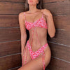 Bikinis Micro Adjustable Swimwear Women Summer Bikini Set Modern Colorful Print Beach Wear Women's Comfortable Swimsuit Knotted String Triangle Bikini Tie Side High Cut Bikini Set by Stevvex