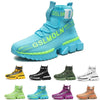 Fashion Flying Woven Sock Mens High Top Sneakers Men Non-slip Shoes Casual Shoes Running Modern Shoes Non Slip Athletic Tennis Walking Type Sneakers Hip Hop Style by Stevvex