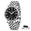 2021 Fashion Luxury Leather Strap Casual Analog Watch Men Stainless Steel Wristwatch Waterproof Watches by Stevvex