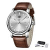 2021 Fashion Luxury Leather Strap Casual Analog Watch Men Stainless Steel Wristwatch Waterproof Watches by Stevvex