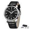 2021 Fashion Luxury Leather Strap Casual Analog Watch Men Stainless Steel Wristwatch Waterproof Watches by Stevvex